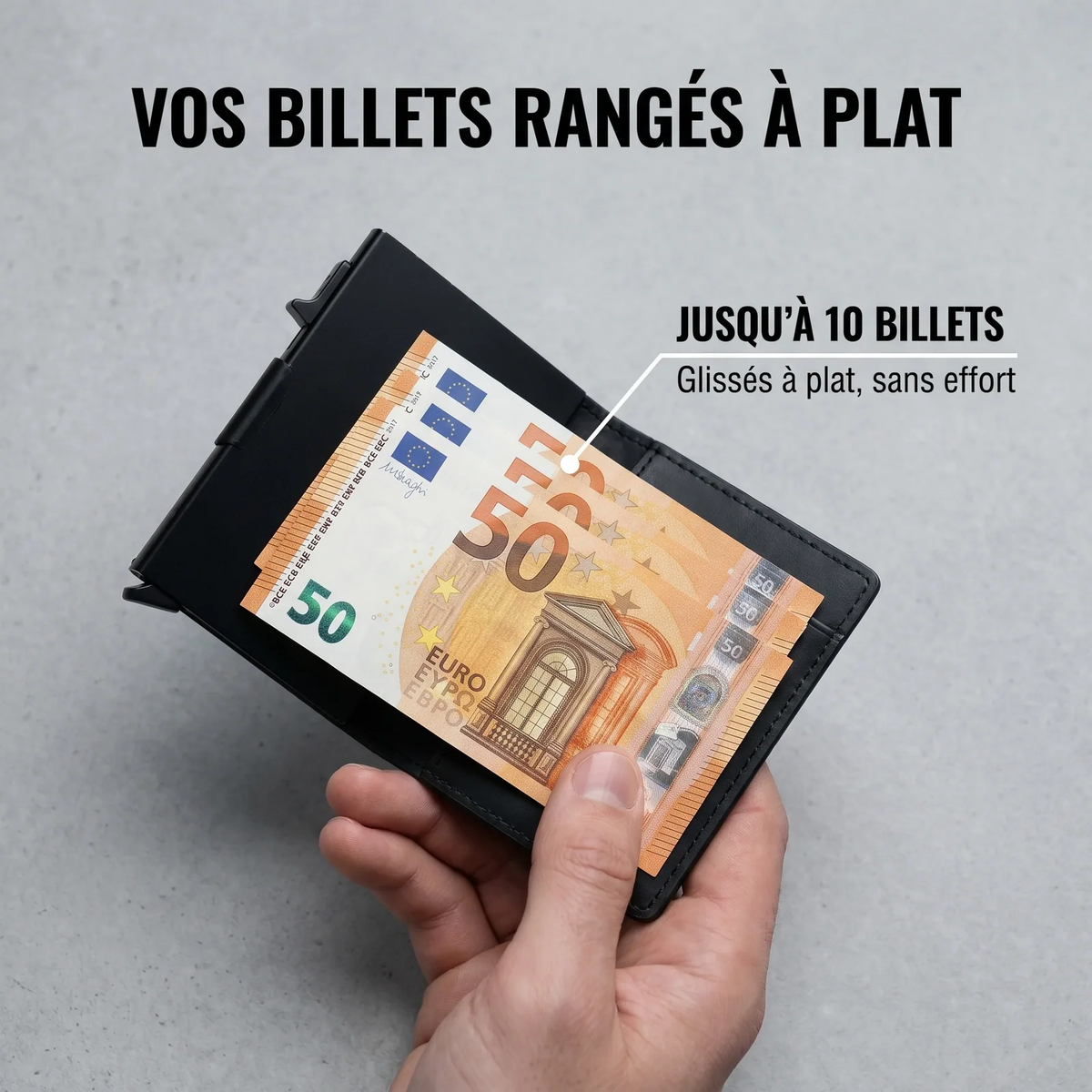 SafeWallet – Porte-cartes à éjection par le haut